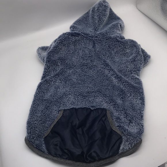 Top Paw Size Large Dog Navy Fleece w/Hood & Pocket Pullover - Picture 2 of 9